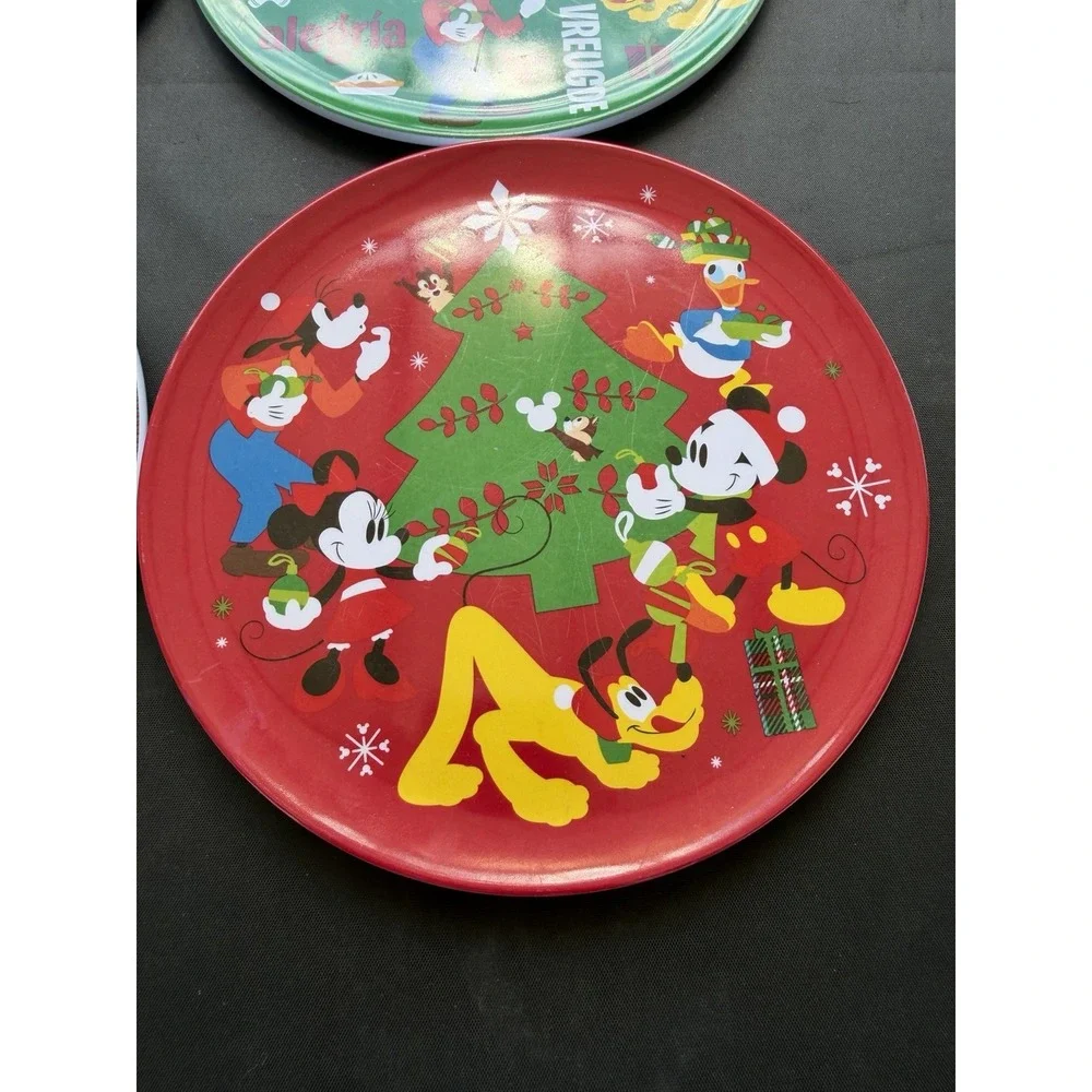 Disney Christmas Dessert/ Salad/display Plates Set of 4